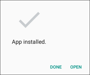 Application installed